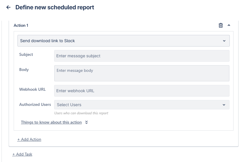 Send download link via Slack
