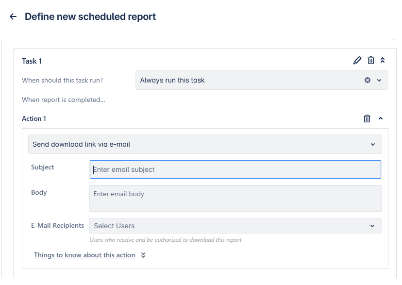 Send download link via e-mail