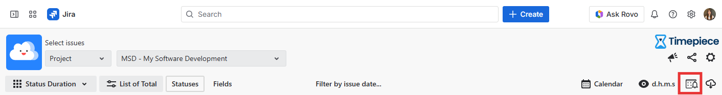 Accessing Scheduled Reports from app main page