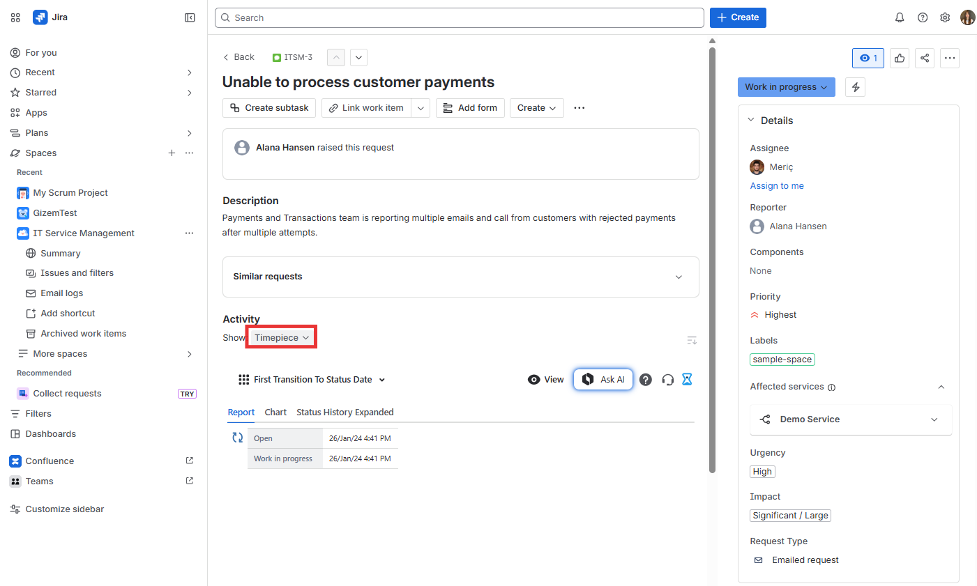 Issues Page of a Jira Project